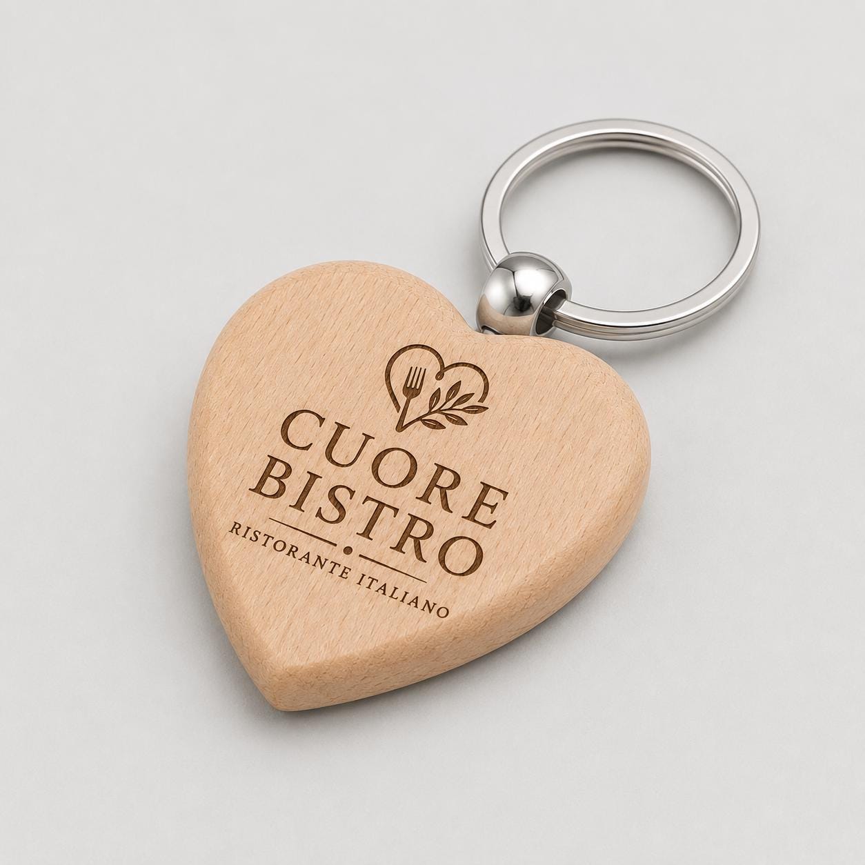 25 Pezzi Portachiavi in Legno Personalizzato Portachiavi in legno personalizzato con incisione laser – forma cuore