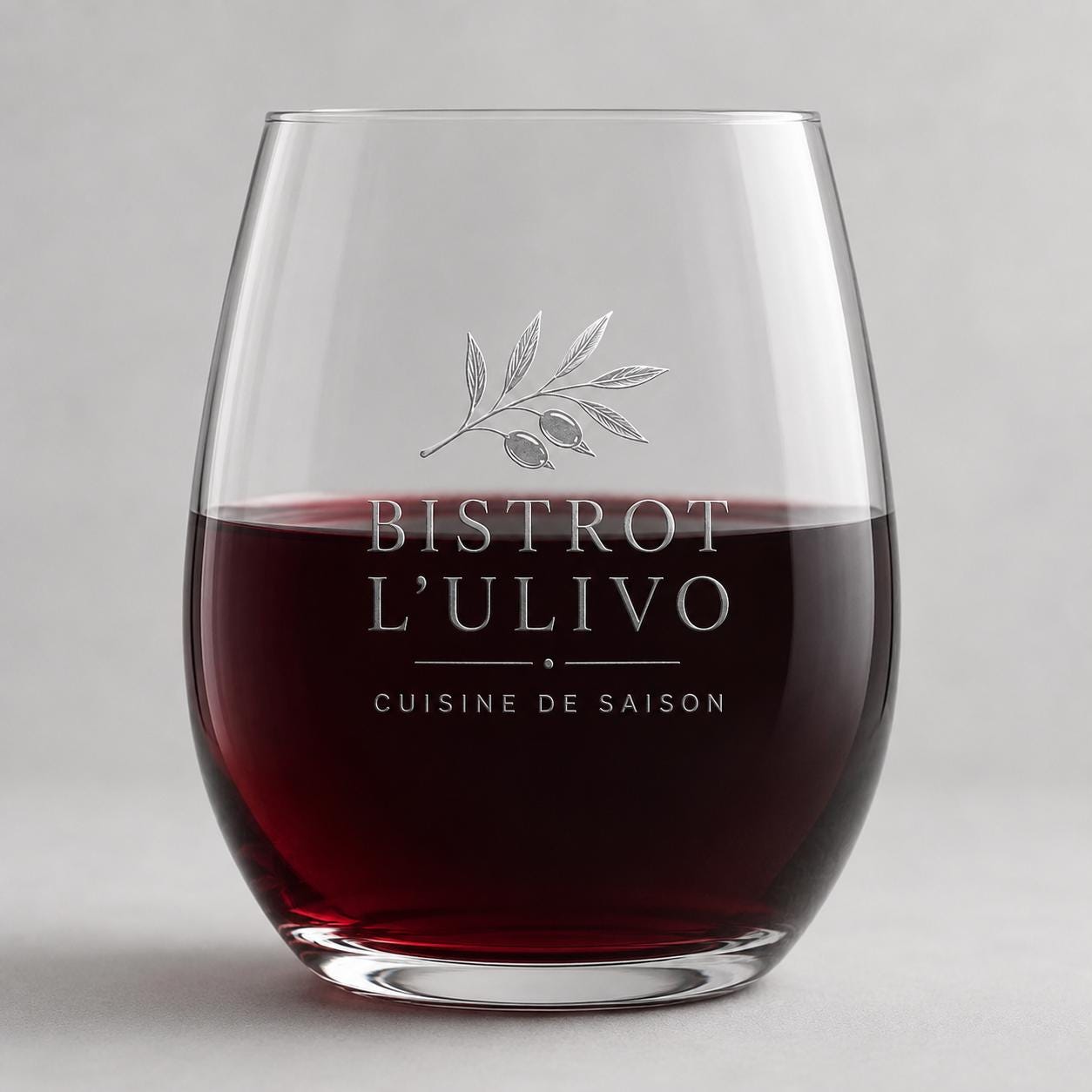 Set 12 Bicchieri Bassi Personalizzati Incisione Logo, Tumbler Mini 22,5 cl per Osteria Ristorante Bar, Bicchieri dVino e Acqua Incisi Laser