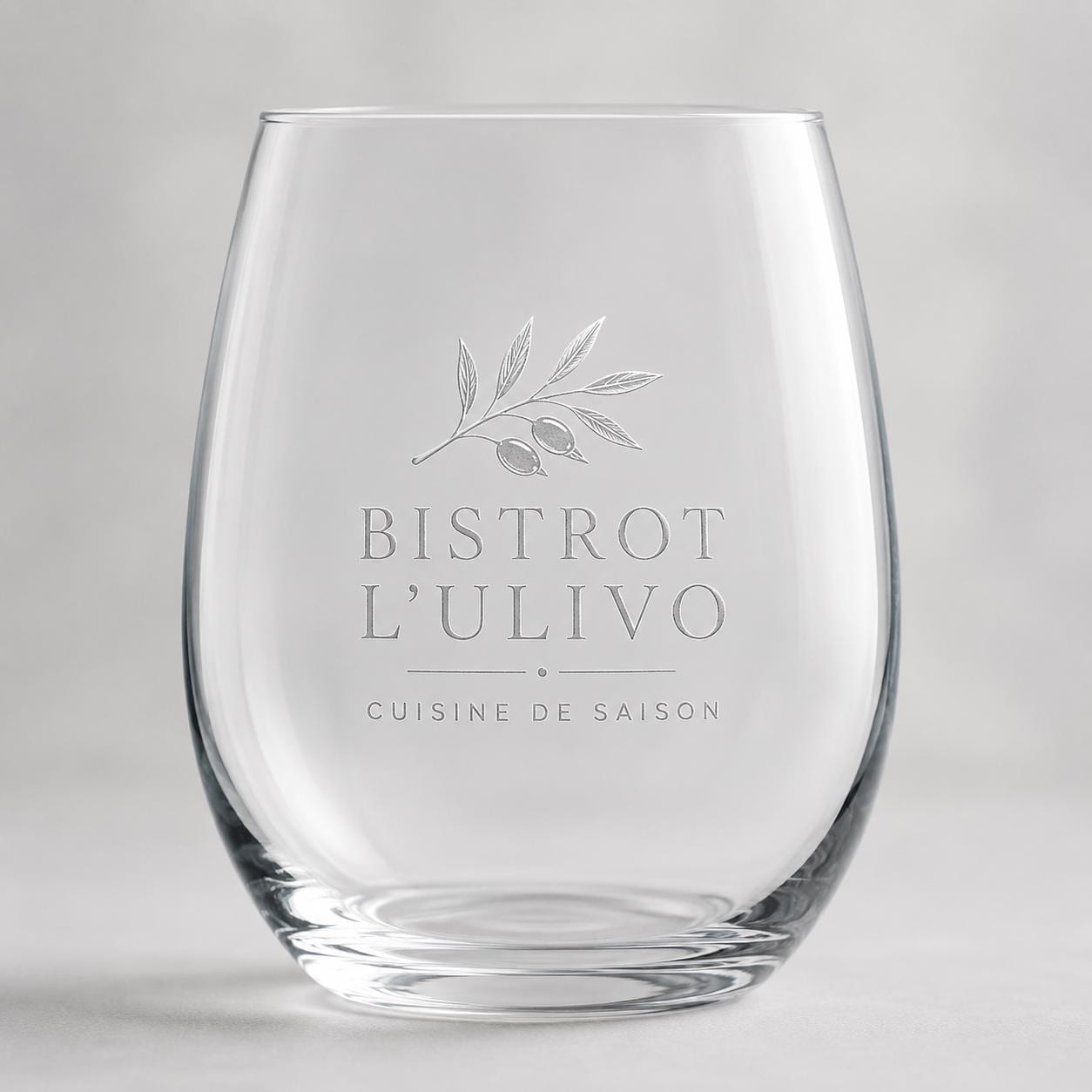 Set 12 Bicchieri Bassi Personalizzati Incisione Logo, Tumbler Mini 22,5 cl per Osteria Ristorante Bar, Bicchieri dVino e Acqua Incisi Laser