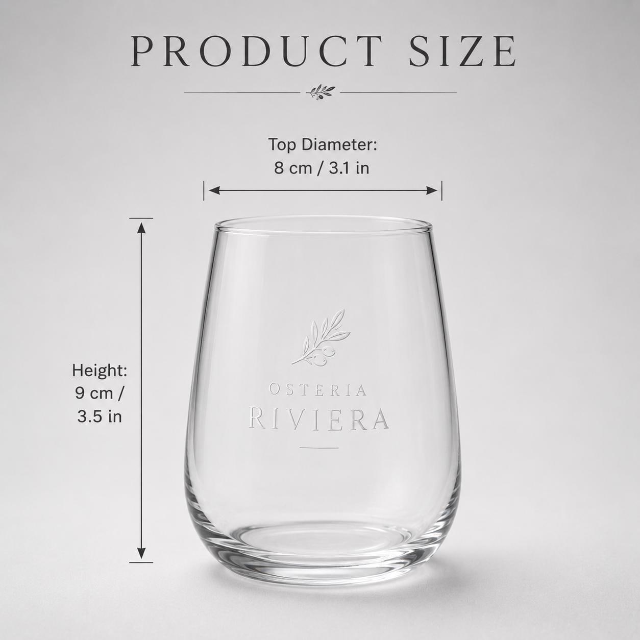 Bicchieri Acqua Gin Tumbler Vetro | Set di 6 | 430 ML | | Ideale per la Casa, Ristorante e Ricevimenti | Adatto alla Lavastoviglie
