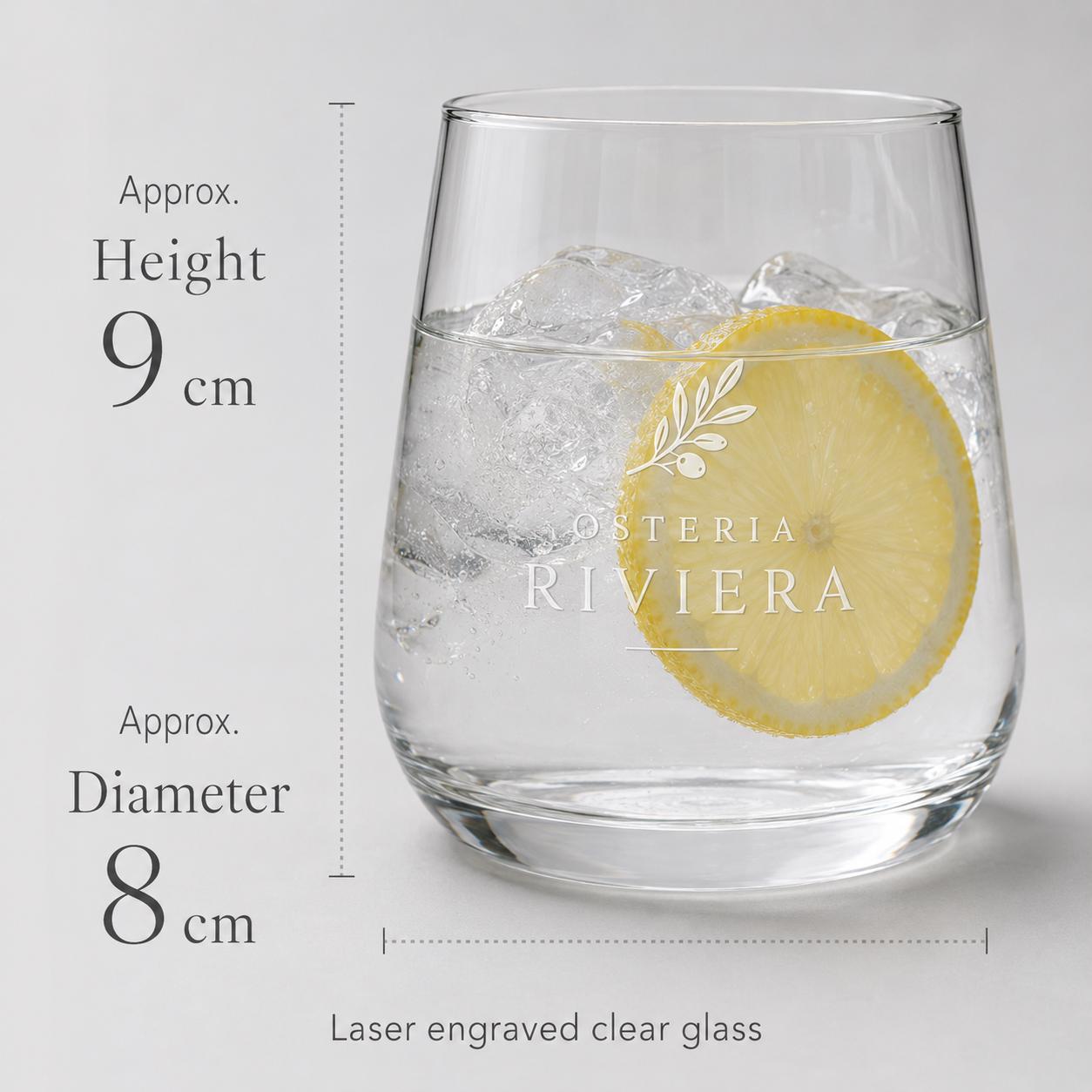Bicchieri Acqua Gin Tumbler Vetro | Set di 6 | 430 ML | | Ideale per la Casa, Ristorante e Ricevimenti | Adatto alla Lavastoviglie