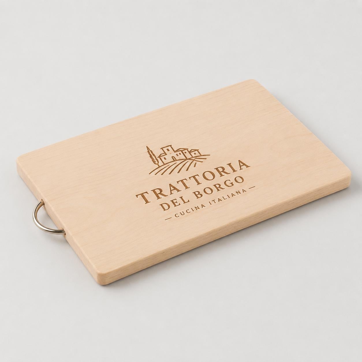 Tagliere in faggio con manico in metallo 35 × 22 cm – vista 4