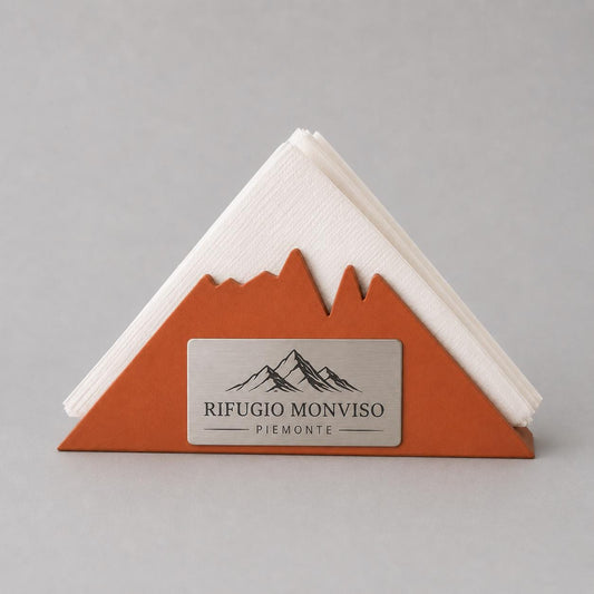 Set portatovaglioli 3D Montagna personalizzati per rifugi e ristoranti