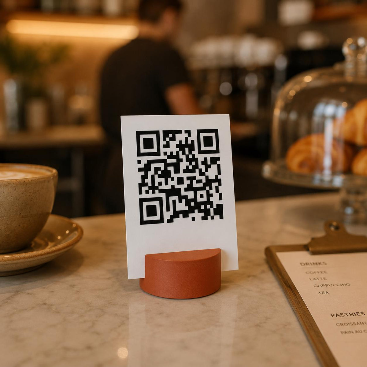 porta qr code 3d qr code Personalizzato per Ristorante e Bar Segnatavolo Menu Digitale Display QR 3d