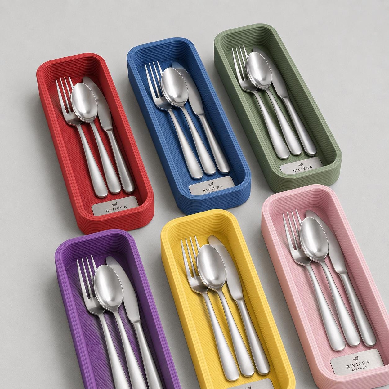 Set portaposate colorati per ristorazione