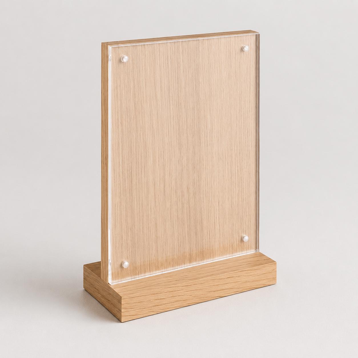 Set 10 pezzi Supporto in legno da banco Personalizzato , Espositore 3D Legno Scuro Segnatavolo Ristorante Bar espositore in legno per prezzi
