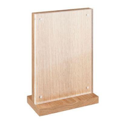 Set 10 pezzi Supporto in legno da banco Personalizzato , Espositore 3D Legno Scuro Segnatavolo Ristorante Bar espositore in legno per prezzi