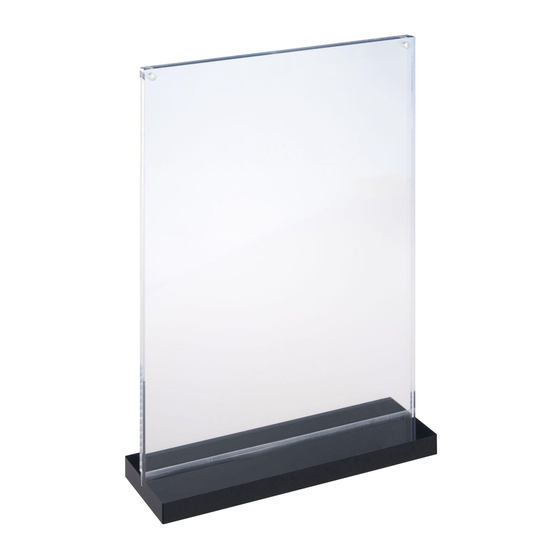 Set 12 pezzi Supporto verticale in plexiglas da banco con base nera Espositore Segnatavolo Ristorante Bar espositore in plexiglas