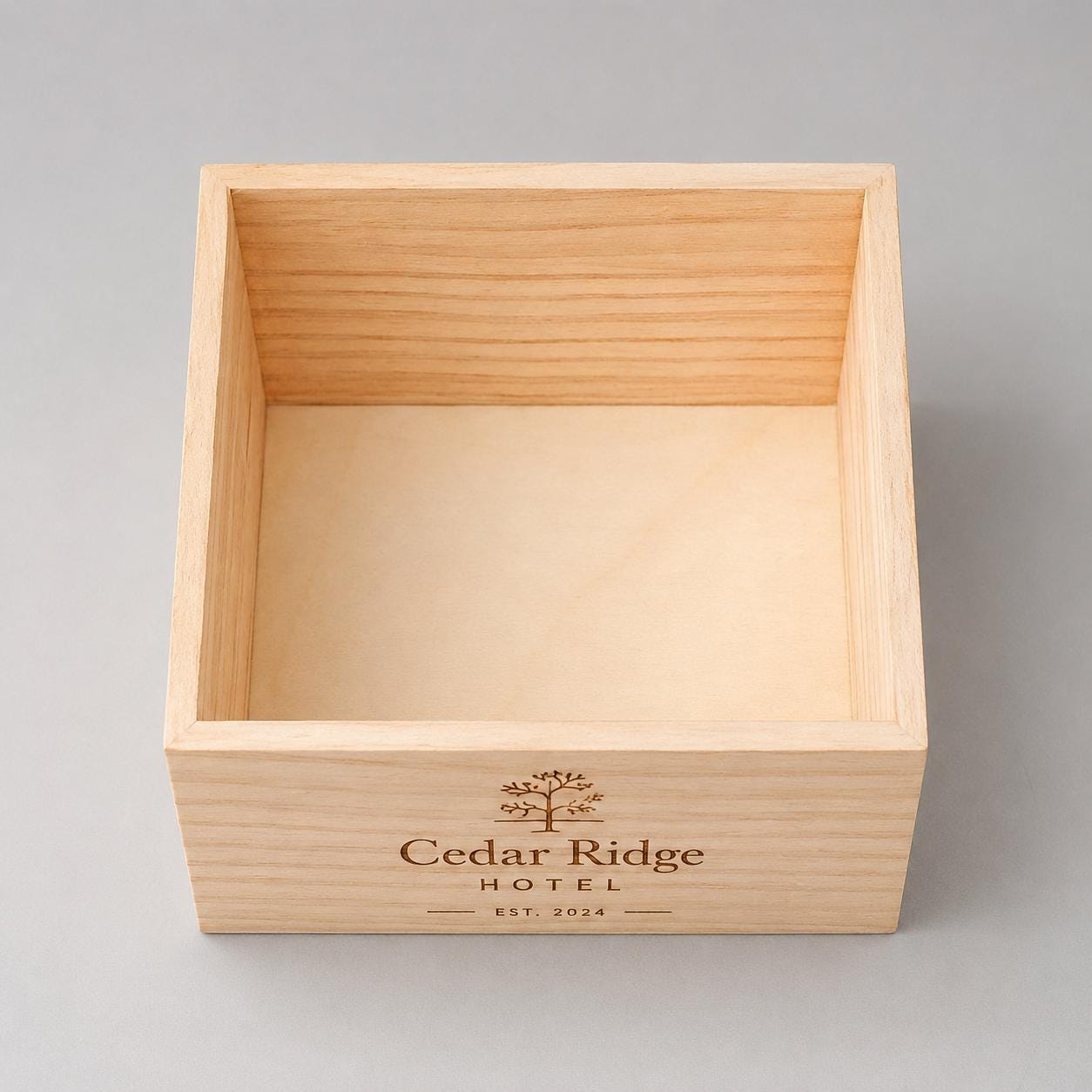 Scatole Portaoggetti Legno Grezzo, 4 Pezzi Piccole legno, 15 x 15 x 6 cm Scatole Di Legno Senza Coperchio Organizer, Artigianato