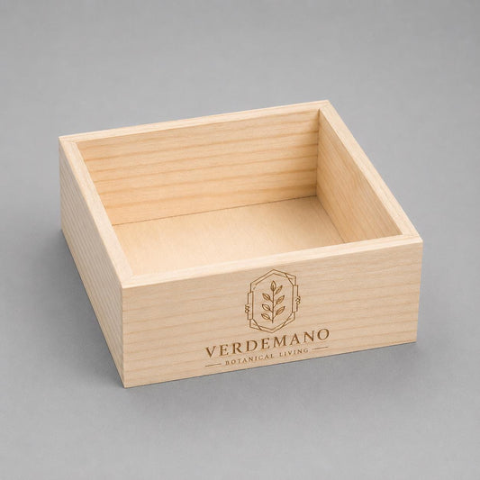 Scatole Portaoggetti Legno Grezzo, 4 Pezzi Piccole legno, 15 x 15 x 6 cm Scatole Di Legno Senza Coperchio Organizer, Artigianato