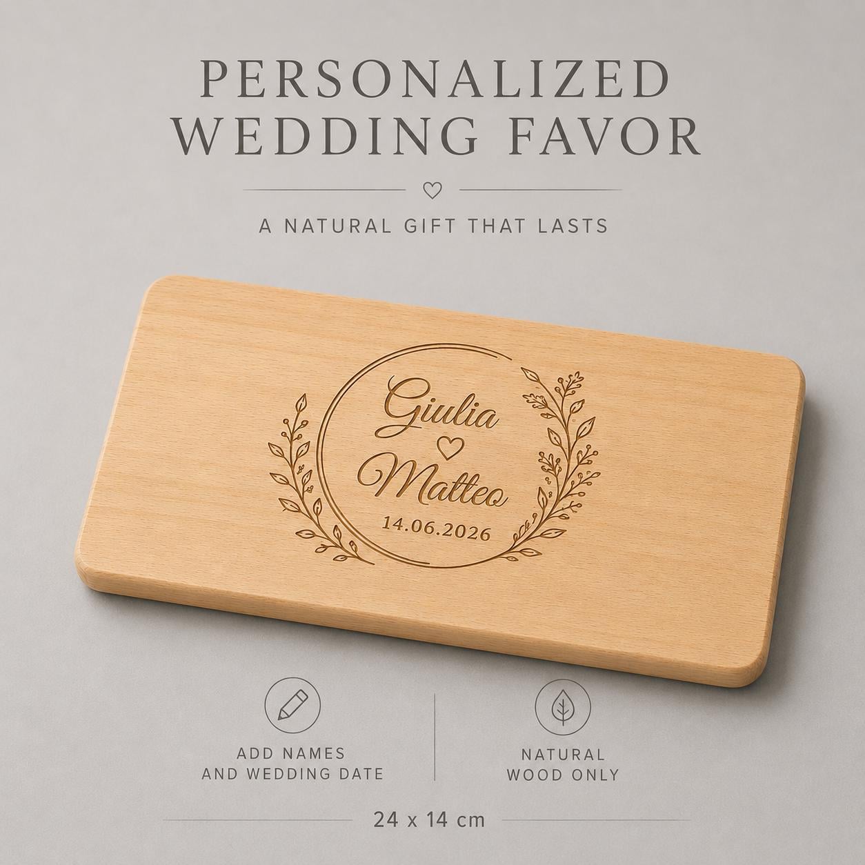 Mini tagliere personalizzato come ricordo per invitati
