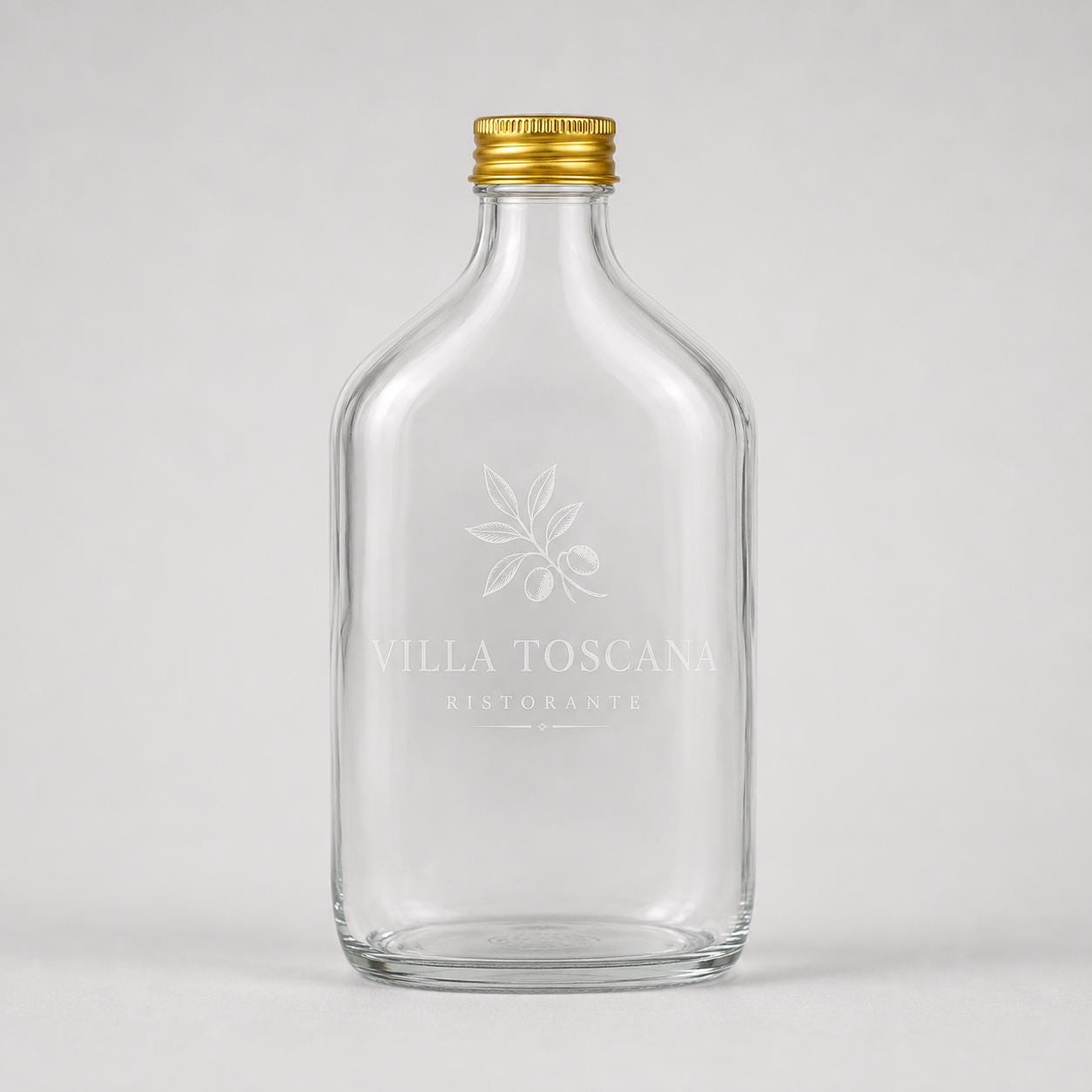 Set di 10 bottiglie in vetro da 500 ml con tappo dorato