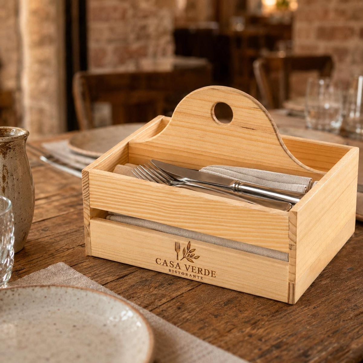 10 Portaoggetti portatile, legno, 25x18 cm, Vassoio Rettangolare in legno per Servire Cibo, Colazione e Caffè, Vassoio da Portata Robusto