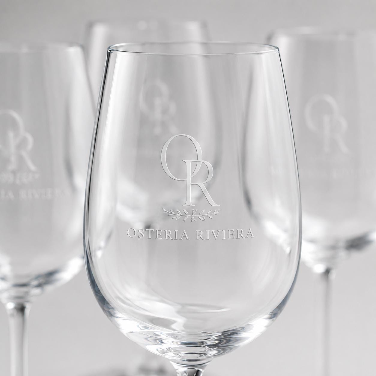 Set 6,12,48,96 pezzi Calici da Vino Personalizzati con Incisione Logo, Bicchieri in Vetro Incisi per Ristorante Enoteca e Bar, Calice Regalo