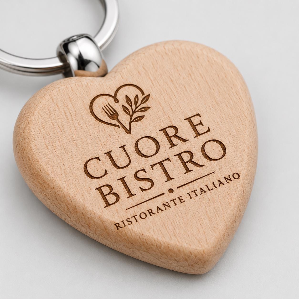 25 Pezzi Portachiavi in Legno Personalizzato Portachiavi in legno personalizzato con incisione laser – forma cuore