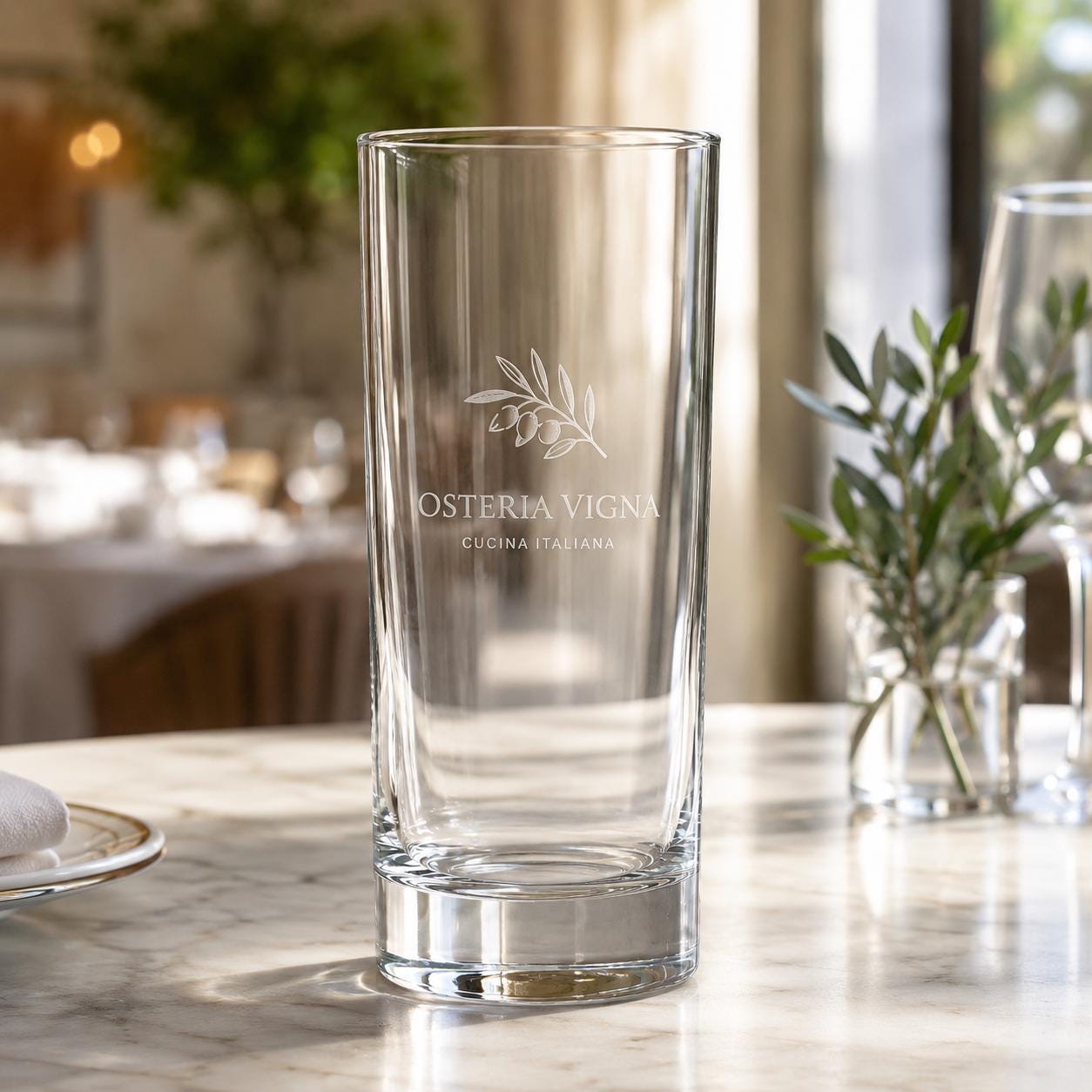 Set di 6 Bicchieri alti 29 cl in vetro - Uso professionale - Ideale per longdrink cocktails, bar discoteche locali notturni, wine bar