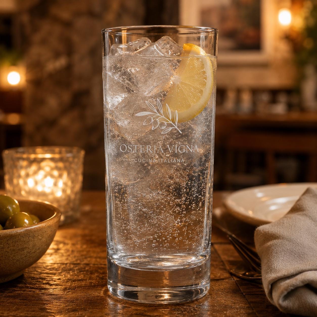 Set di 6 Bicchieri alti 29 cl in vetro - Uso professionale - Ideale per longdrink cocktails, bar discoteche locali notturni, wine bar