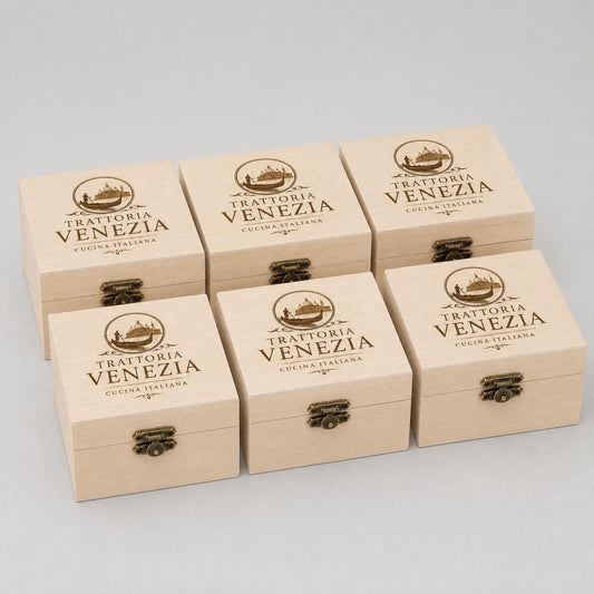 6 Pezzi Piccole Scatole in Legno10x10x5cm Scatole Portaoggetti di Legno con Coperchio Quadrate per Fai da te e Conservare Piccoli Oggetti