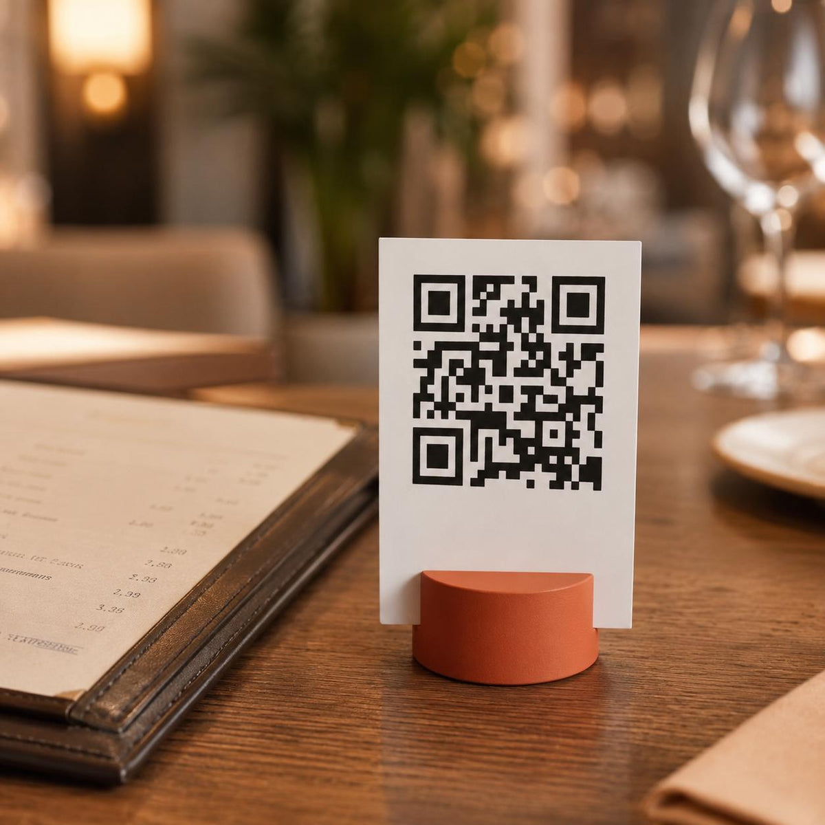 porta qr code 3d qr code Personalizzato per Ristorante e Bar Segnatavolo Menu Digitale Display QR 3d