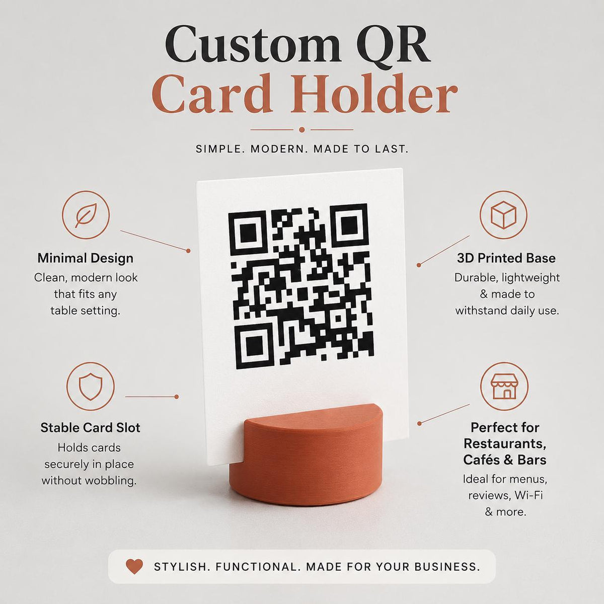 porta qr code 3d qr code Personalizzato per Ristorante e Bar Segnatavolo Menu Digitale Display QR 3d