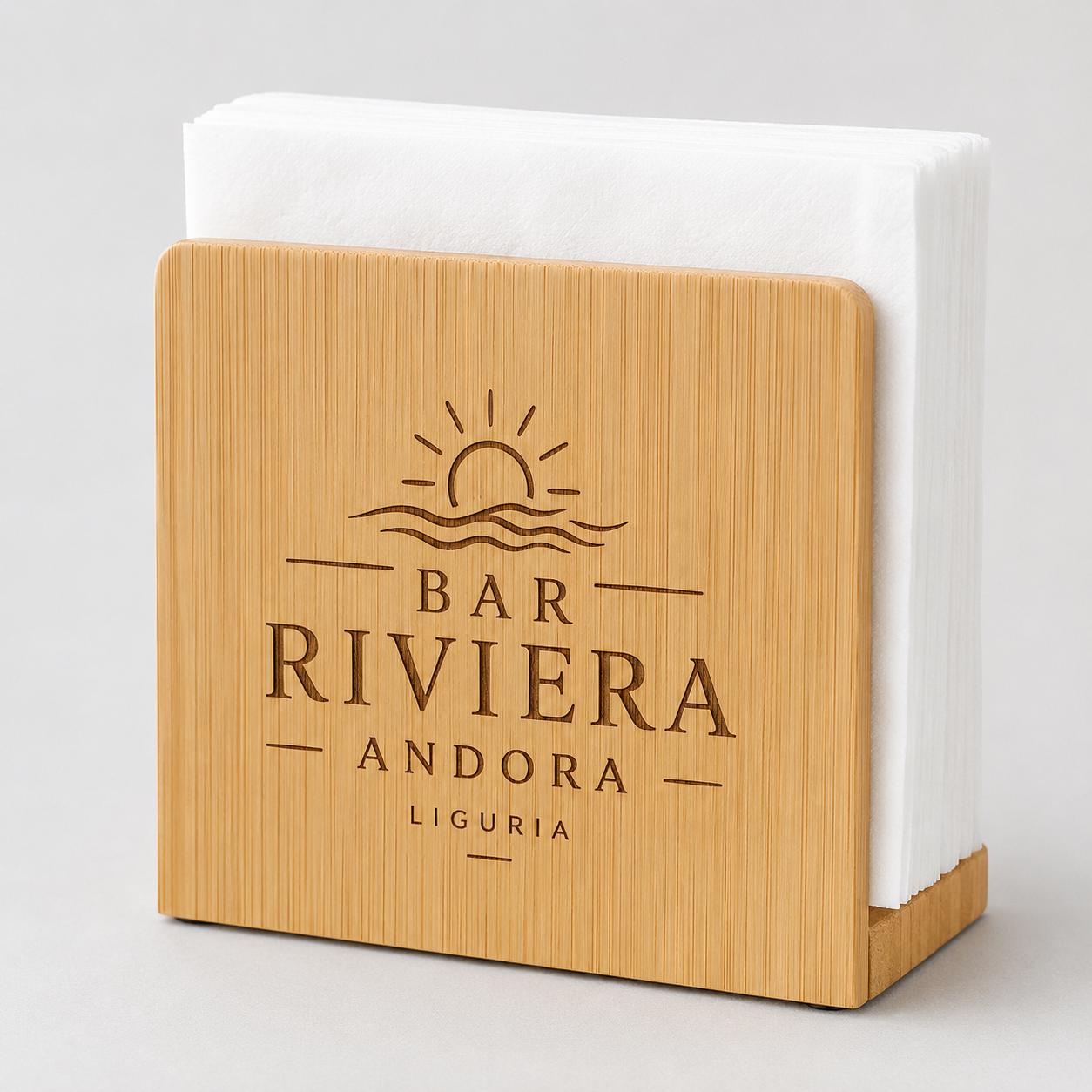 Portatovaglioli in Bambu per Bar,Porta Tovaglioli da Tavolo di Piccolo in Legno, , Dispenser per Fazzoletti per Ristorante
