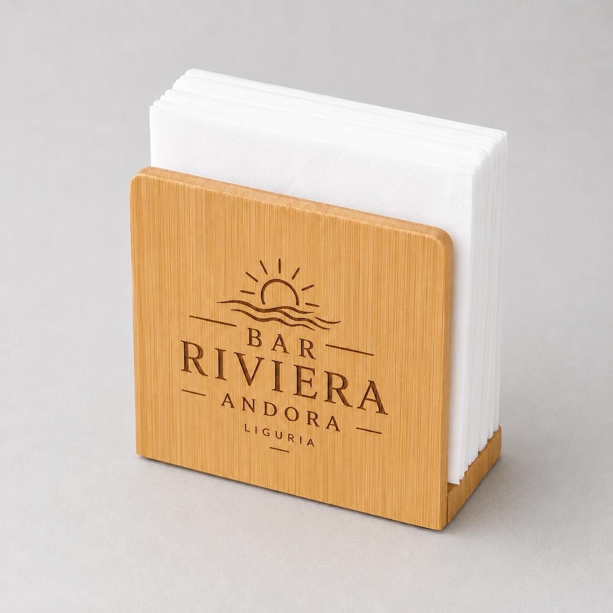 Portatovaglioli in Bambu per Bar,Porta Tovaglioli da Tavolo di Piccolo in Legno, , Dispenser per Fazzoletti per Ristorante