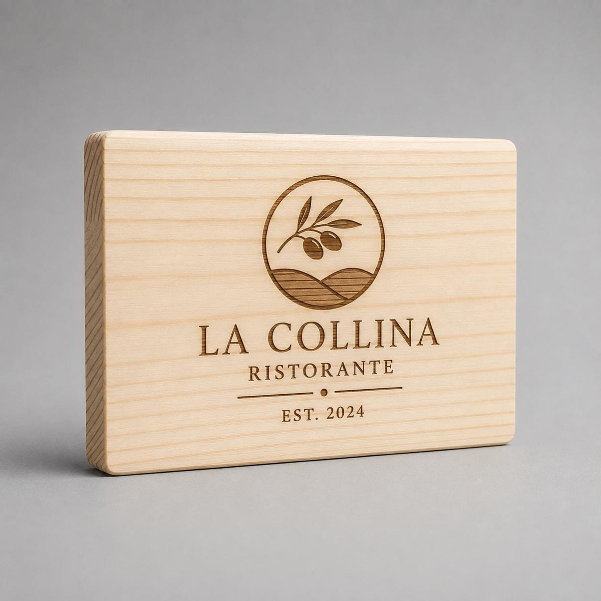 Set di 10 taglieri rettangolari in pino personalizzati – vista 3