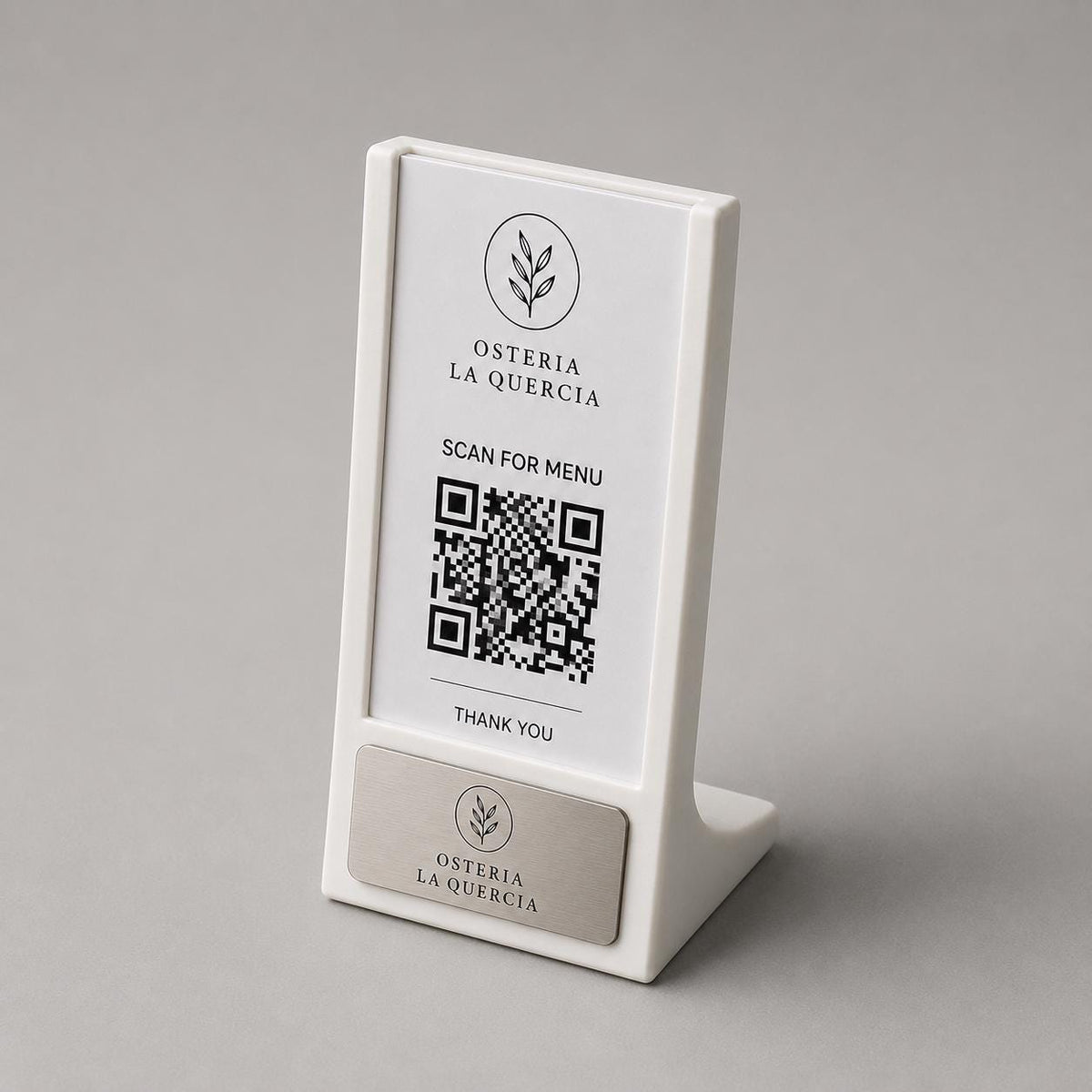 Supporto per numeri da tavolo con inserto sostituibile – Supporto stampato in 3D per codici QR, menu e segnaletica per eventi