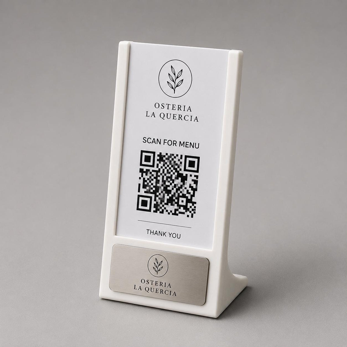 Supporto per numeri da tavolo con inserto sostituibile – Supporto stampato in 3D per codici QR, menu e segnaletica per eventi