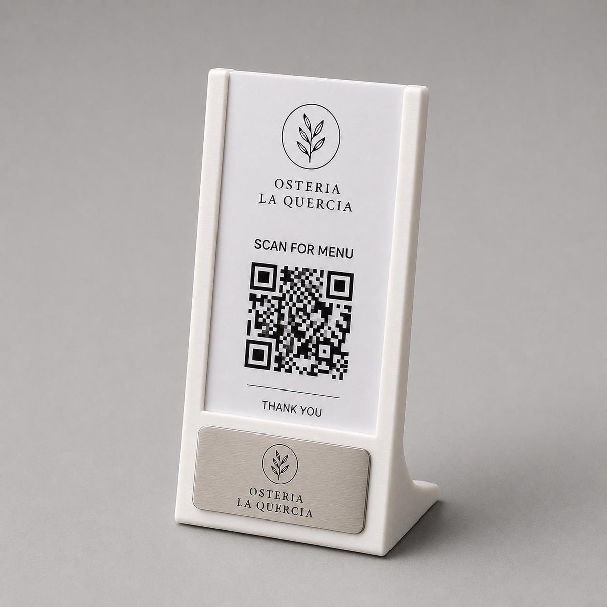 Supporto per numeri da tavolo con inserto sostituibile – Supporto stampato in 3D per codici QR, menu e segnaletica per eventi