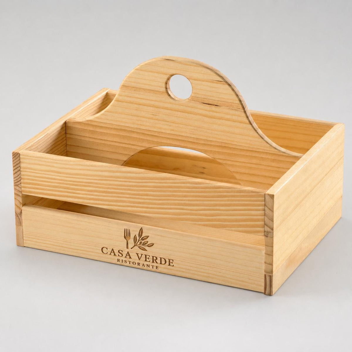 10 Portaoggetti portatile, legno, 25x18 cm, Vassoio Rettangolare in legno per Servire Cibo, Colazione e Caffè, Vassoio da Portata Robusto