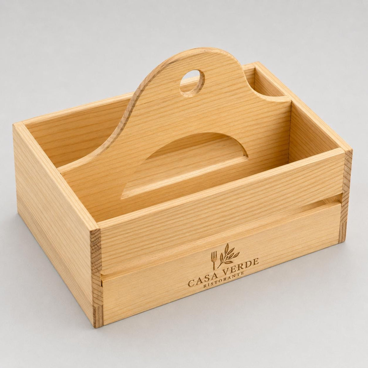10 Portaoggetti portatile, legno, 25x18 cm, Vassoio Rettangolare in legno per Servire Cibo, Colazione e Caffè, Vassoio da Portata Robusto