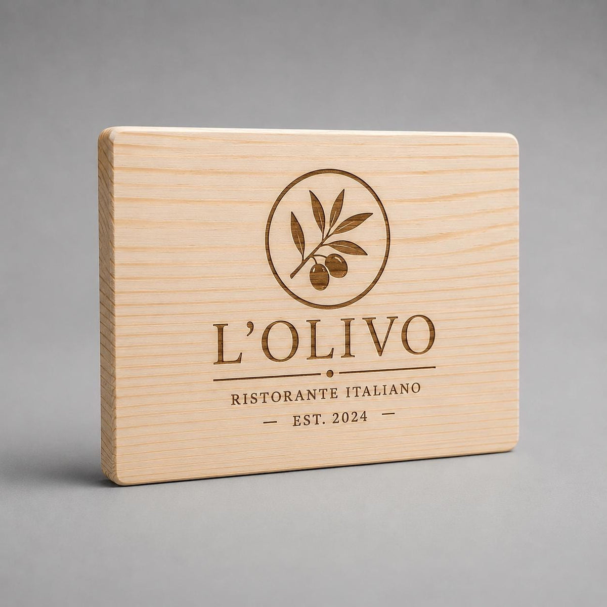 Set di 10 taglieri rettangolari in pino personalizzati – vista 5
