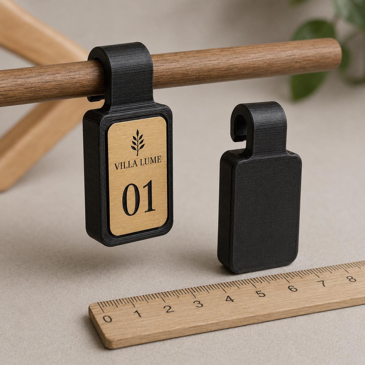 Set da 10 Coppie Numerate Guardaroba Personalizzate | Gettoni e Clip in PLA e Rowmark per Hotel e Ristoranti