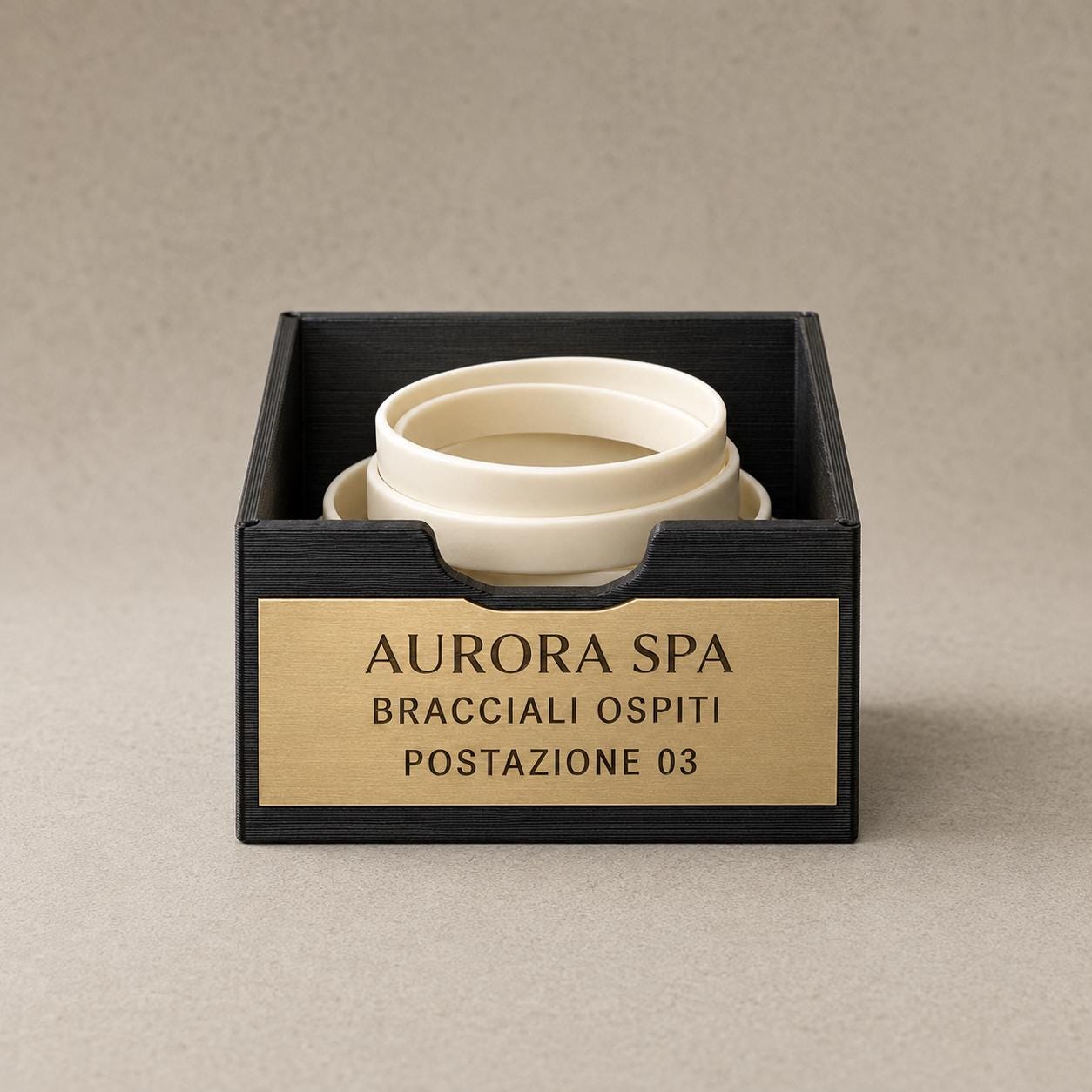 Set da 10 Organizer Braccialetti Personalizzati | PLA e Rowmark per Spa e Piscine