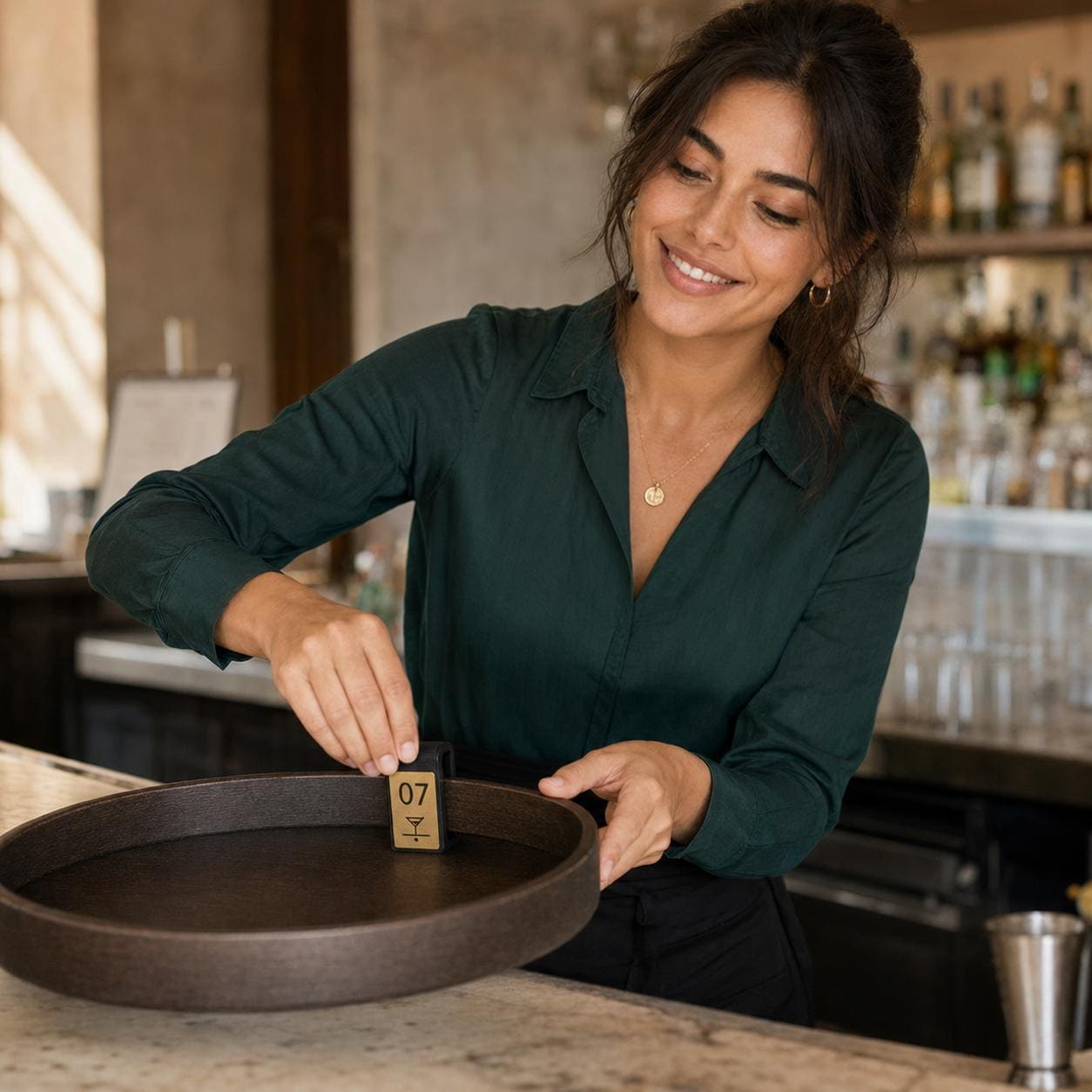 Set da 10 Marcatori Numerati per Vassoi Bar | Clip PLA e Rowmark per Cocktail e Servizio