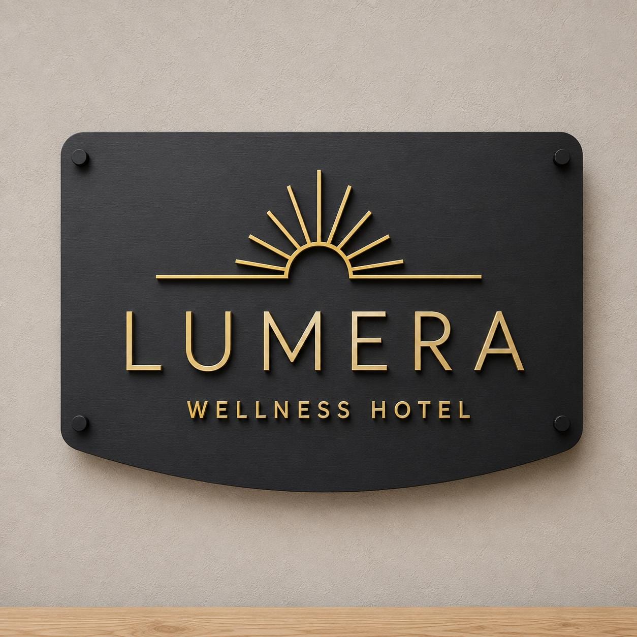 Logo Reception Personalizzato Linea Halo | Insegna con Logo e Lettere 3D per Hotel Spa Ufficio | Plexiglas e PLA