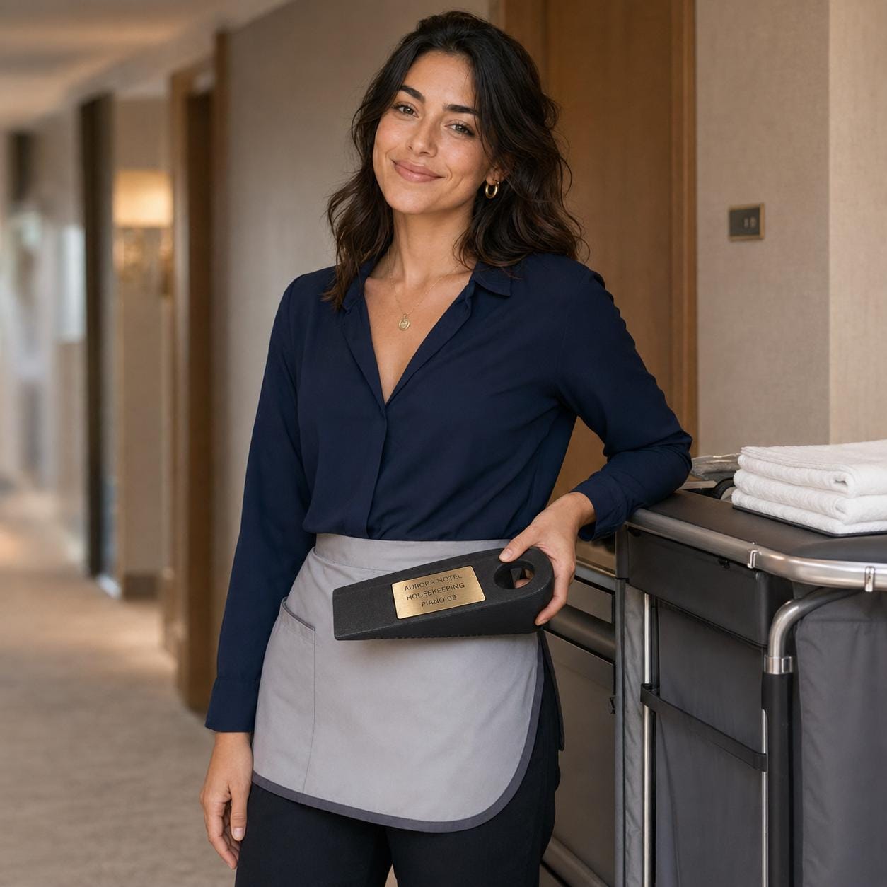 Set da 10 Fermaporta Housekeeping Personalizzati | PLA e Rowmark per Hotel