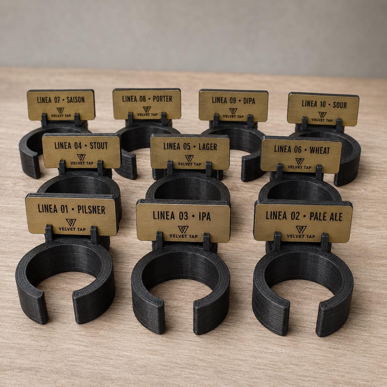 Set da 10 Clip Identificative Linee Fusto | PLA e Rowmark per Bar e Birrerie